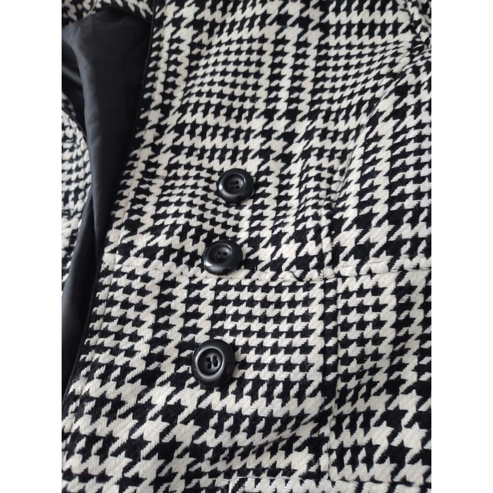 IZ Byer Black White Lined Button Up Jacket SZ S - Picture 6 of 7